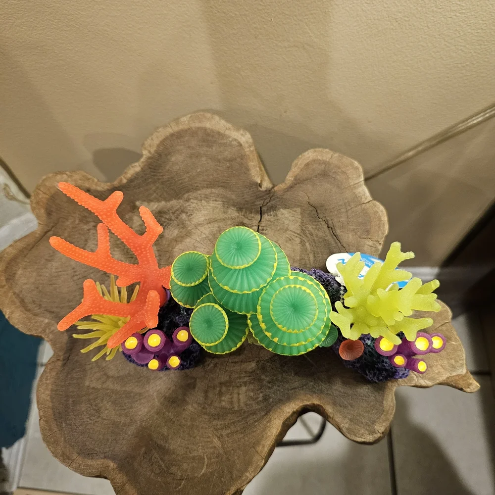Top Fin Glow Sea Anemone Cave Aquarium Ornament